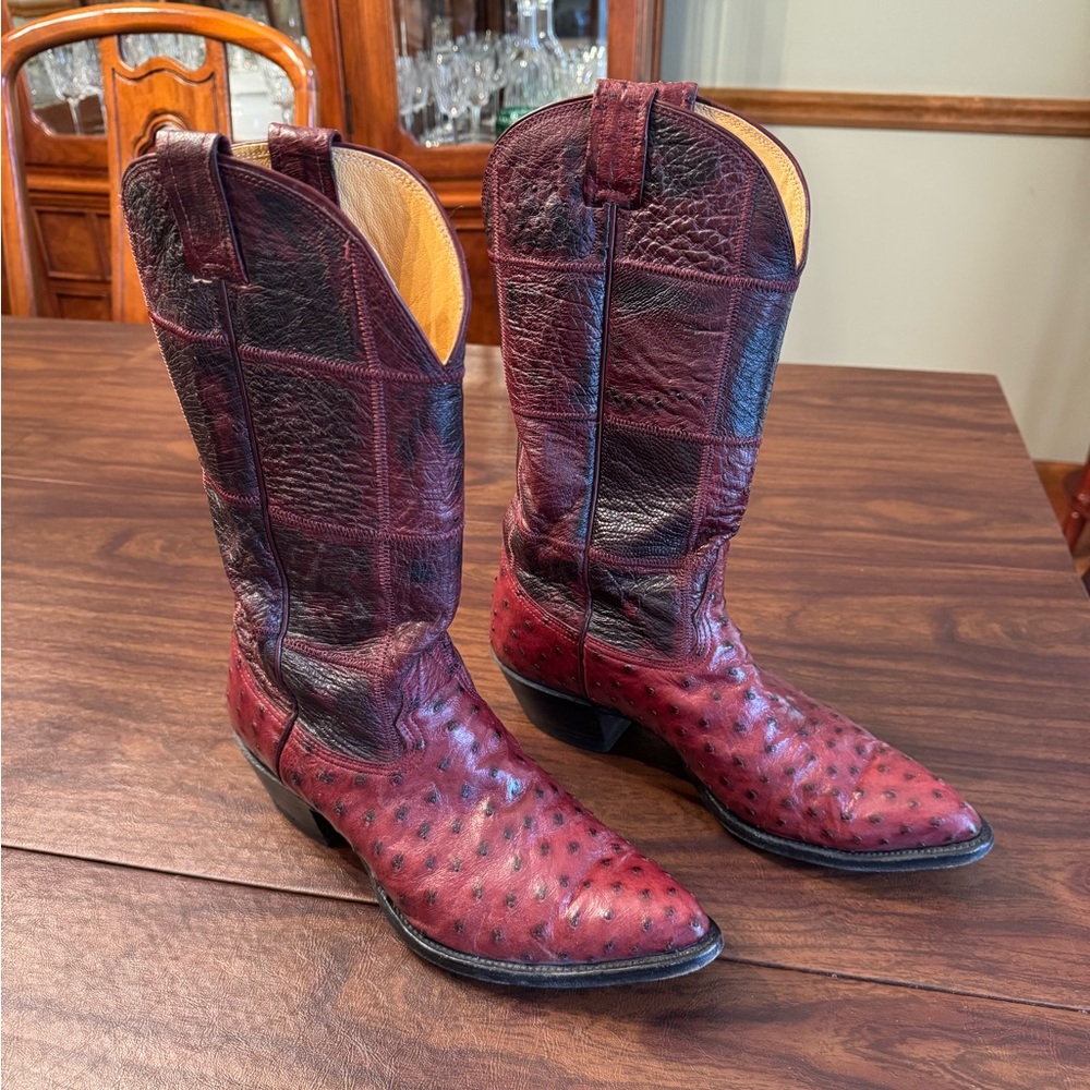 Men’s Genuine Full Quill Ostrich Leather Boot